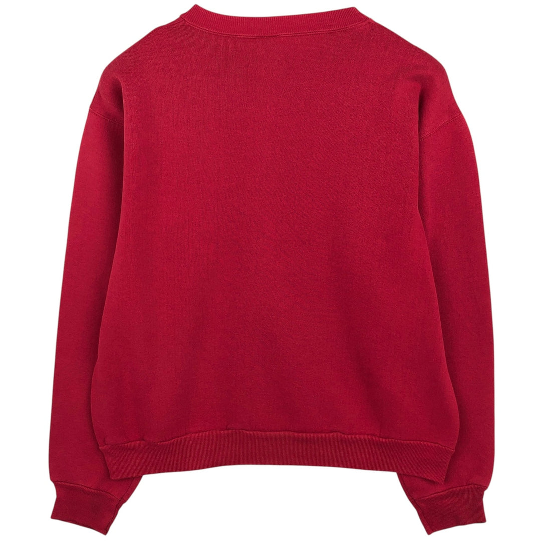 00'S ~ Russell College Sweatshirt Trainer Men's M size polyester red type Vintage Second Hand