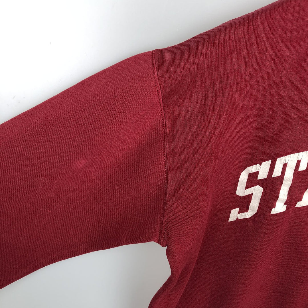 00'S ~ Russell College Sweatshirt Trainer Men's M size polyester red type Vintage Second Hand
