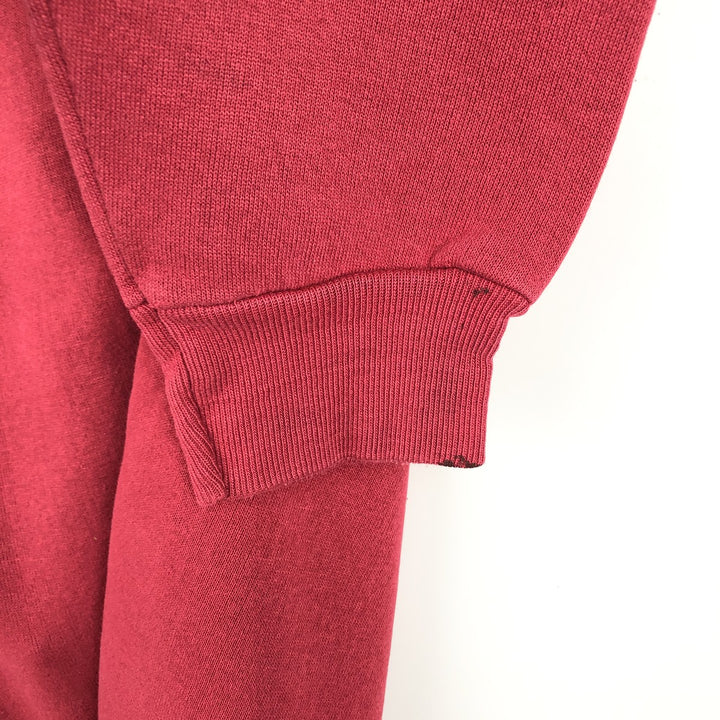 00'S ~ Russell College Sweatshirt Trainer Men's M size polyester red type Vintage Second Hand
