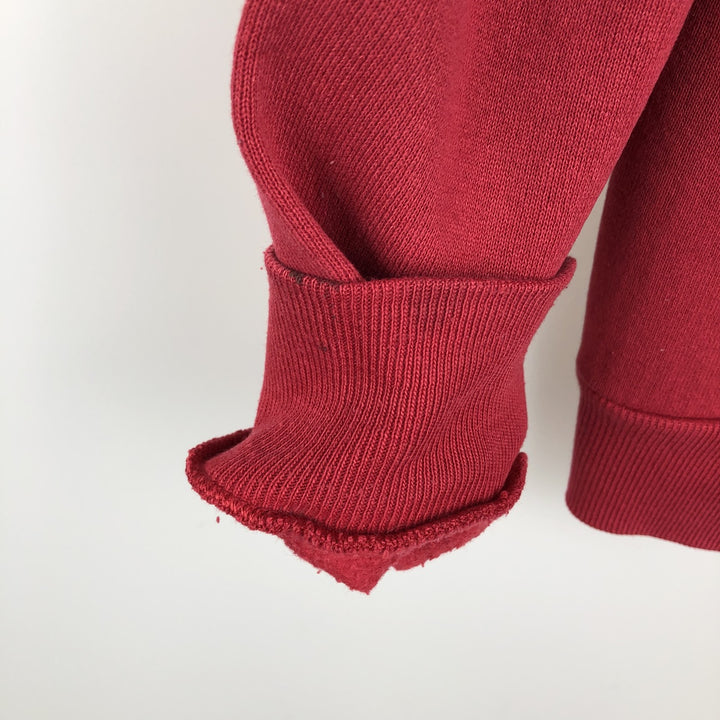 00'S ~ Russell College Sweatshirt Trainer Men's M size polyester red type Vintage Second Hand