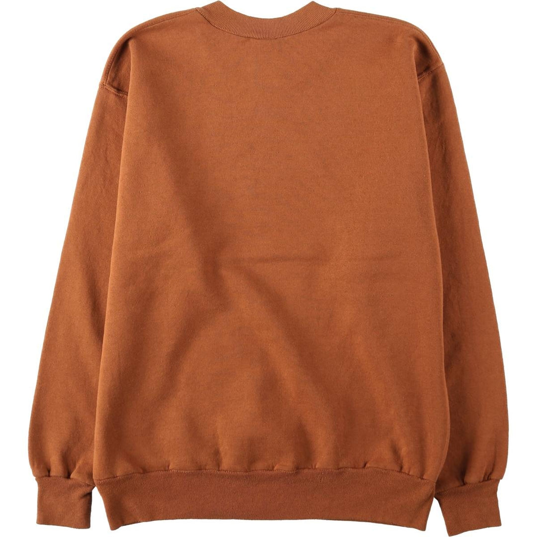 90'S Russell College Sweatshirt, Made in USA, Men's L, Vintage cotton brown type Vintage Second Hand