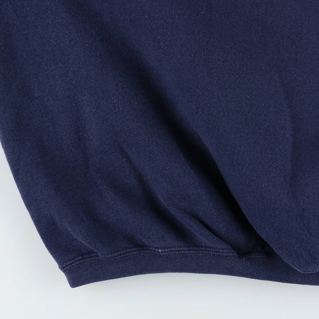 90'S TEAM EDITION APPAREL Notre Dame University College Character Sweatshirt (Men's XL equivalent) cotton navy blue type Vintage Second Hand