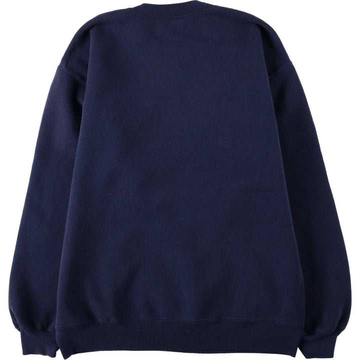 90'S Russell College Sweatshirt, Made in USA, Men's L, Vintage cotton navy blue type Vintage Second Hand