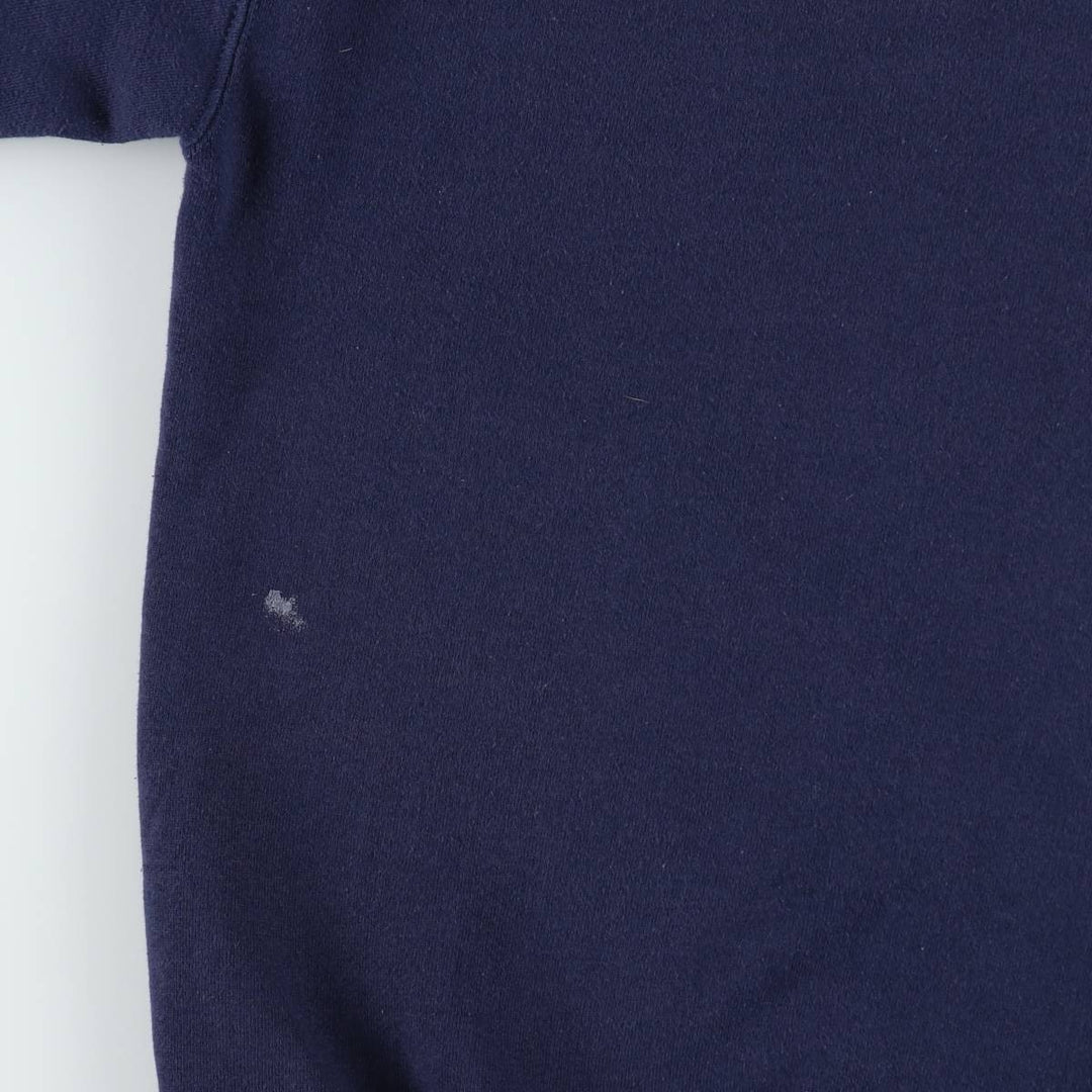 90'S Russell College Sweatshirt, Made in USA, Men's L, Vintage cotton navy blue type Vintage Second Hand
