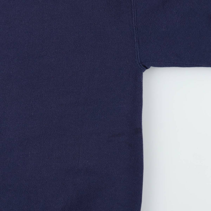 90'S Russell College Sweatshirt, Made in USA, Men's L, Vintage cotton navy blue type Vintage Second Hand