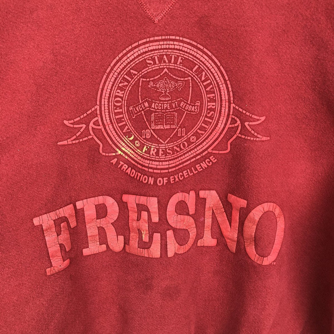 80s-90'S Russell Turtleneck College Sweatshirt, Made in USA, Men's XL equivalent, Vintage cotton Red type red-purple Vintage Second Hand