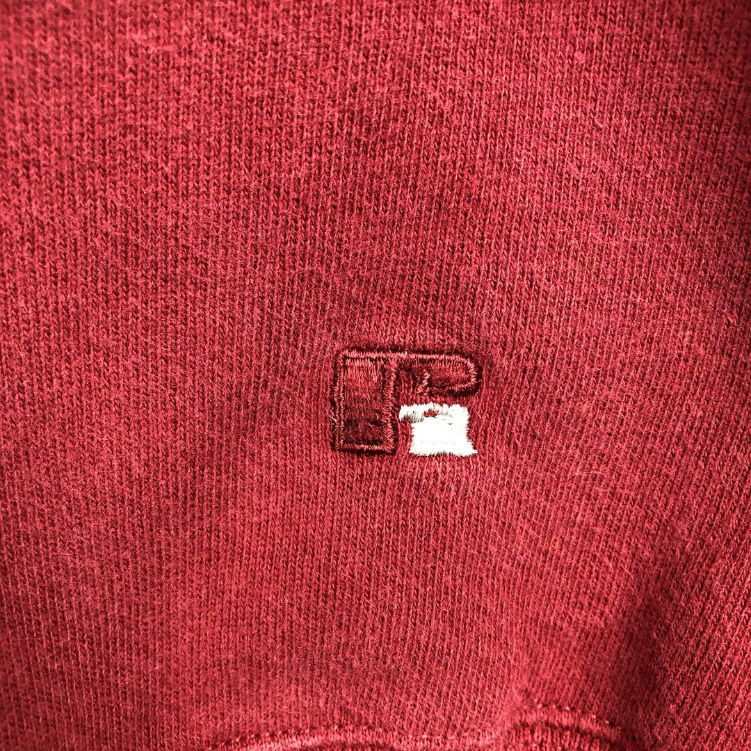 80s-90'S Russell Turtleneck College Sweatshirt, Made in USA, Men's XL equivalent, Vintage cotton Red type red-purple Vintage Second Hand