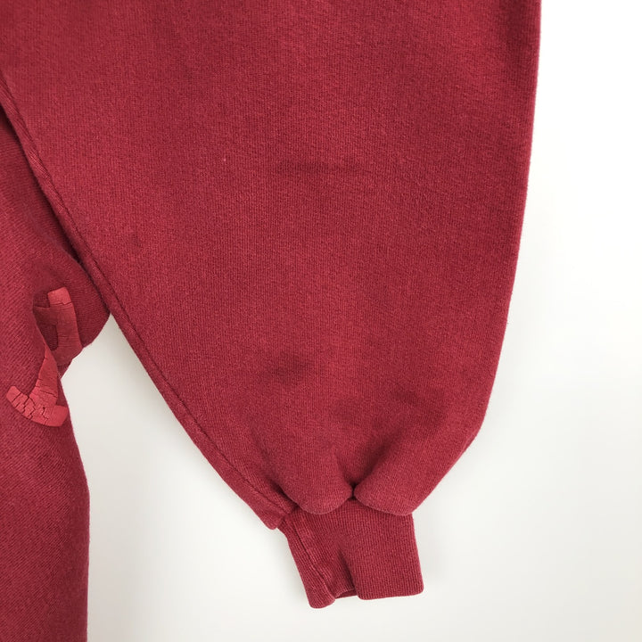 80s-90'S Russell Turtleneck College Sweatshirt, Made in USA, Men's XL equivalent, Vintage cotton Red type red-purple Vintage Second Hand