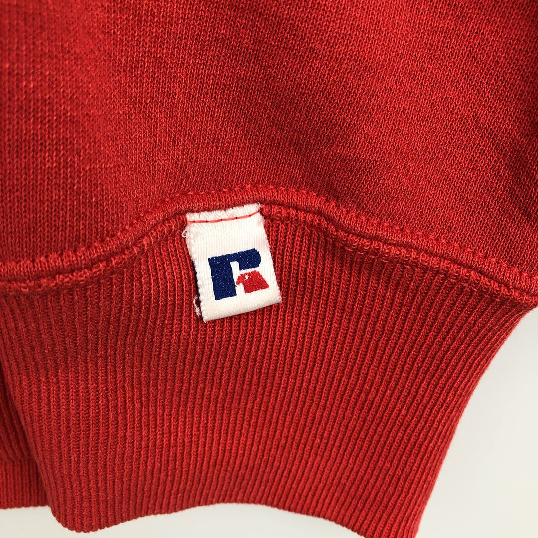 80s-90'S Russell College Sweatshirt, Made in USA, Men's XL, Vintage cotton red type Vintage Second Hand
