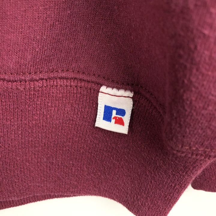80s-90'S Russell College Sweatshirt, Made in USA, Men's XL, Vintage cotton Red type red-purple Vintage Second Hand