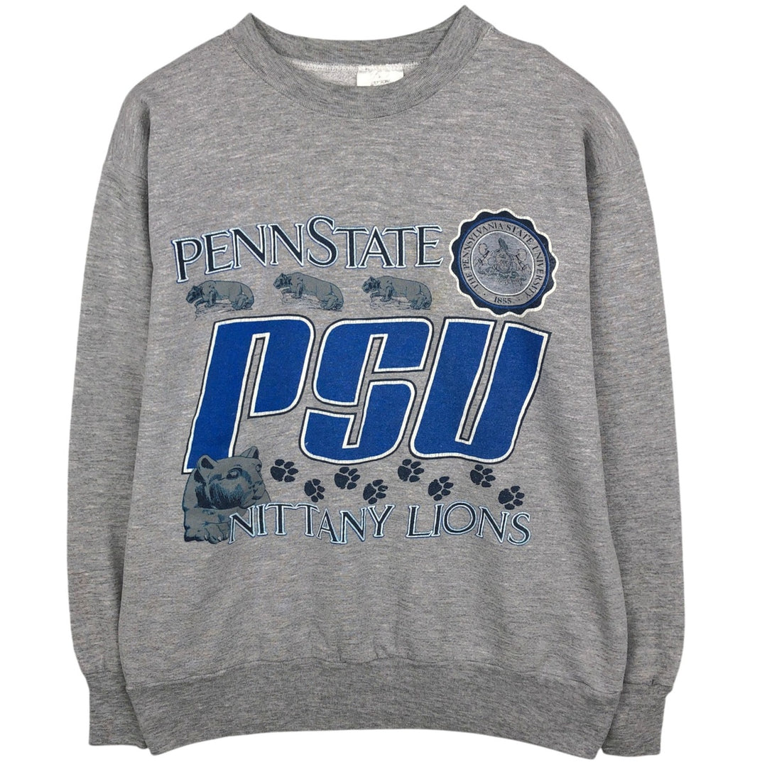 Medallion PENN STATE Pennsylvania State University College Sweatshirt, Made in USA, Men's XL equivalent, Vintage. cotton gray type Vintage Second Hand