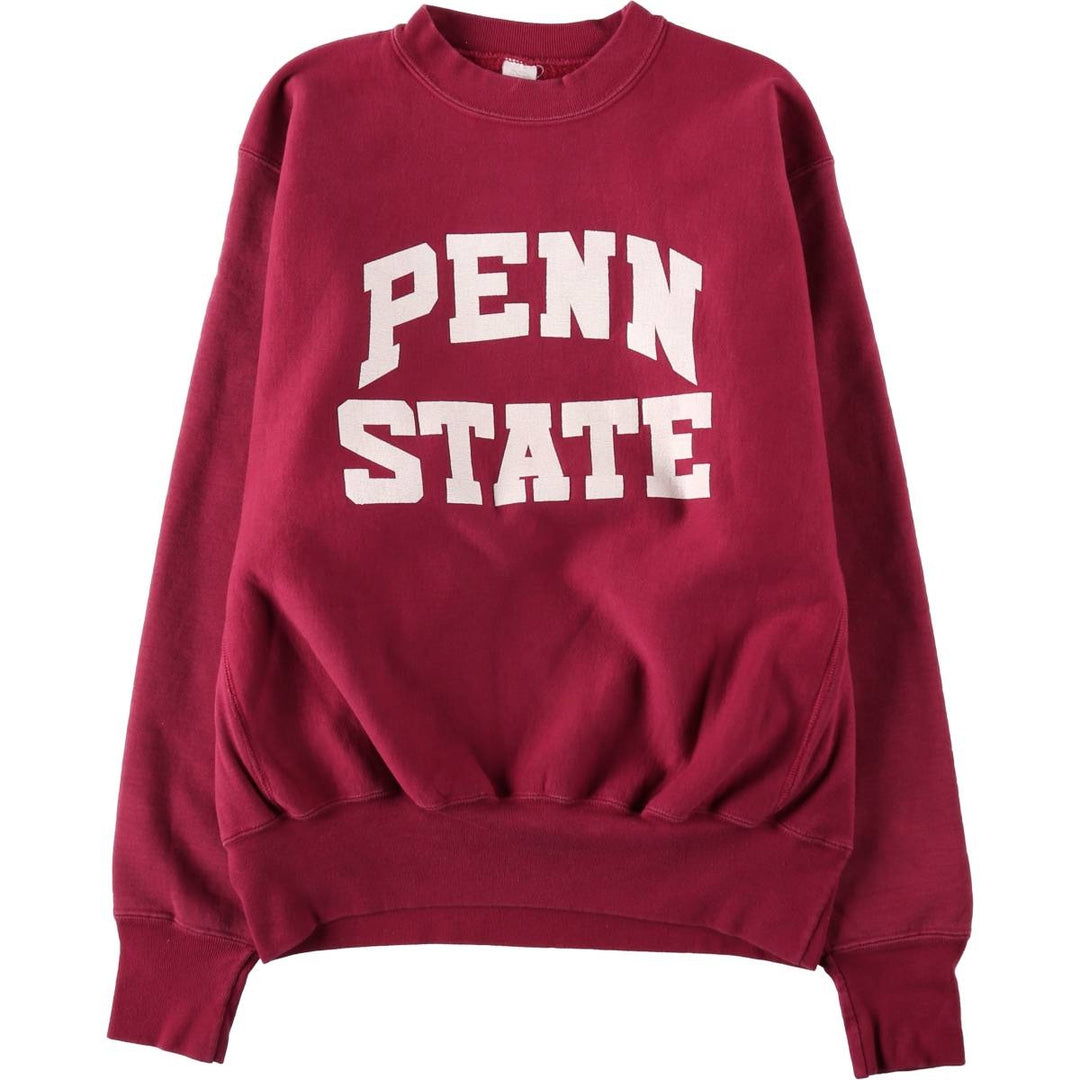 PENN STATE (Pennsylvania State University) College Sweatshirt, Made in USA, Men's Size L (Equivalent), Vintage. cotton burgundy type Vintage Second Hand