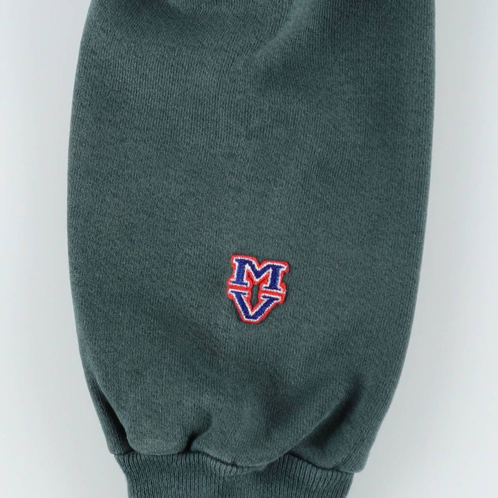 90'S MV SPORT PRO WEAVE College Sweatshirt, Made in USA, Men's Size M (Equivalent), Vintage cotton Green type dark green Vintage Second Hand