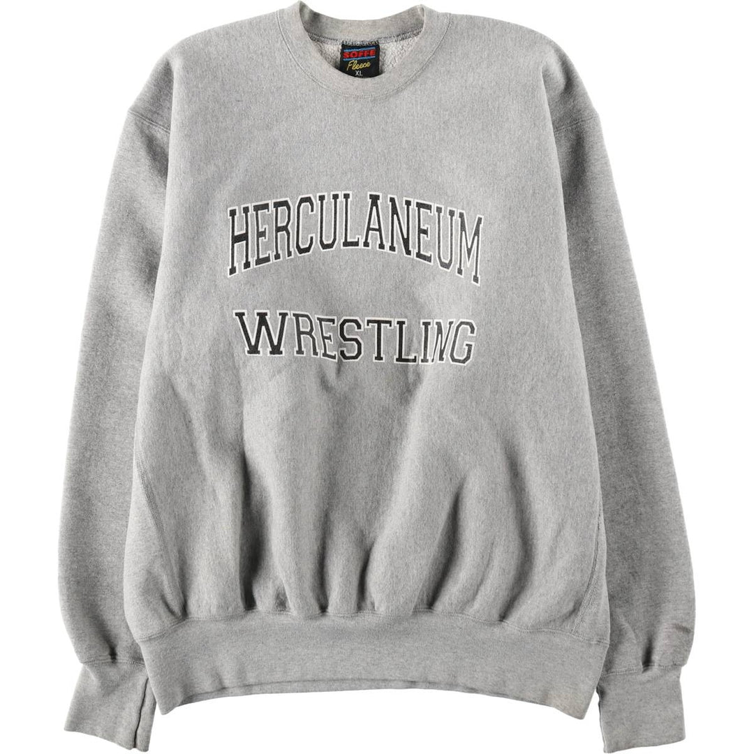 80s-90'S Sofie College Sweatshirt, Made in USA, Men's XL equivalent, Vintage cotton gray type Vintage Second Hand