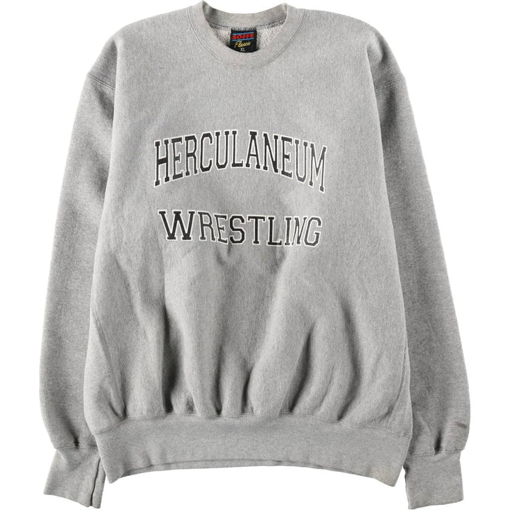 80s-90'S Sofie College Sweatshirt, Made in USA, Men's XL equivalent, Vintage cotton gray type Vintage Second Hand