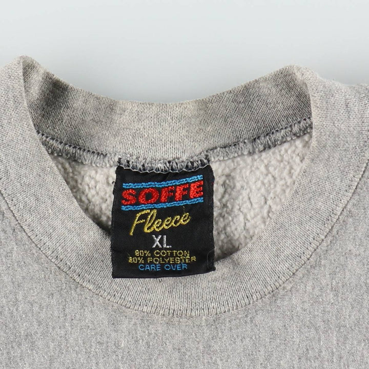 80s-90'S Sofie College Sweatshirt, Made in USA, Men's XL equivalent, Vintage cotton gray type Vintage Second Hand
