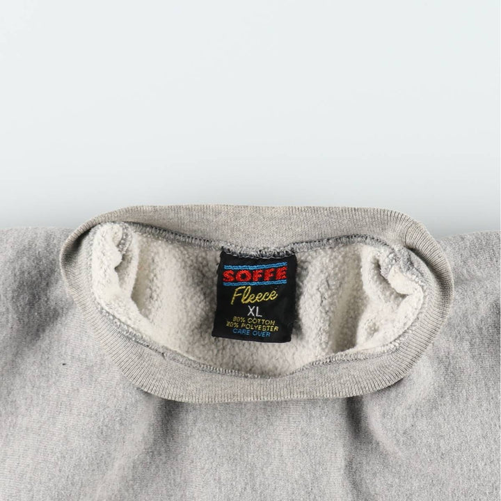 80s-90'S Sofie College Sweatshirt, Made in USA, Men's XL equivalent, Vintage cotton gray type Vintage Second Hand