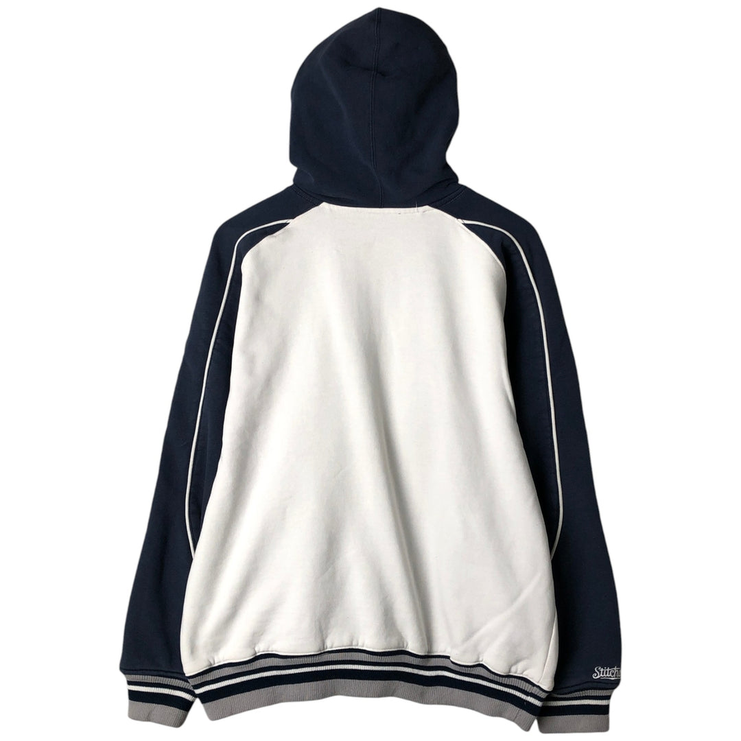 stitches athleticgear MLB NEW YORK YANKEES New York Yankees Full-Zip Sweatshirt Hoodie, Men's XL (approx.) cotton navy blue type Vintage Second Hand