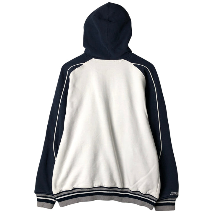 stitches athleticgear MLB NEW YORK YANKEES New York Yankees Full-Zip Sweatshirt Hoodie, Men's XL (approx.) cotton navy blue type Vintage Second Hand