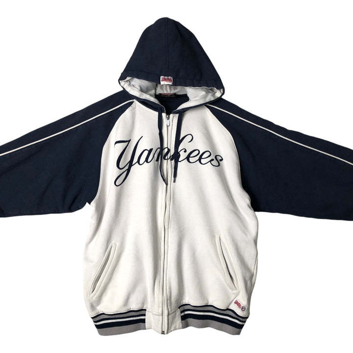 stitches athleticgear MLB NEW YORK YANKEES New York Yankees Full-Zip Sweatshirt Hoodie, Men's XL (approx.) cotton navy blue type Vintage Second Hand