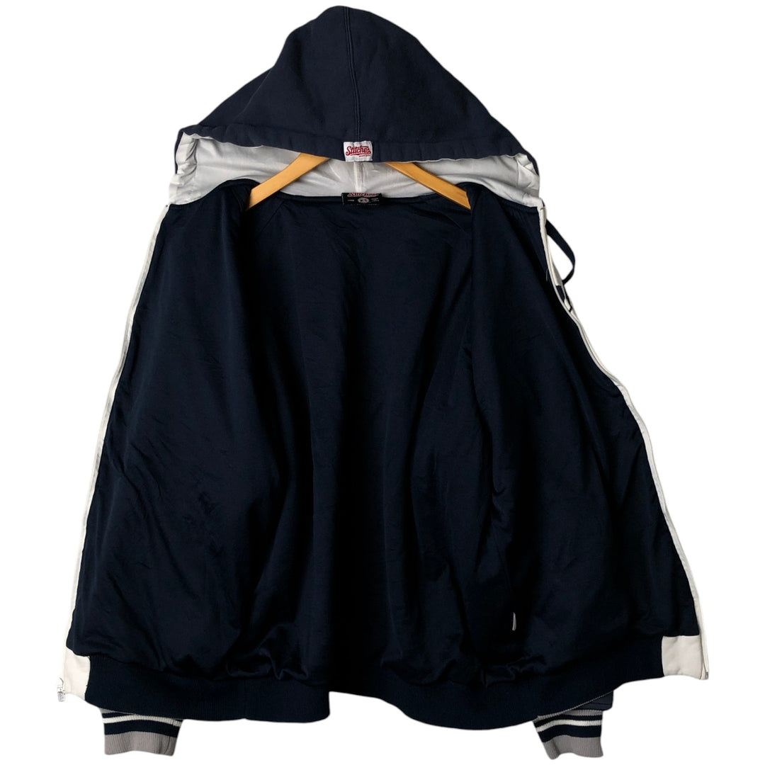 stitches athleticgear MLB NEW YORK YANKEES New York Yankees Full-Zip Sweatshirt Hoodie, Men's XL (approx.) cotton navy blue type Vintage Second Hand
