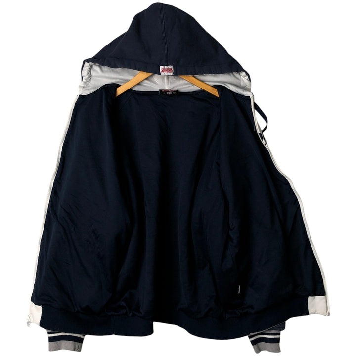 stitches athleticgear MLB NEW YORK YANKEES New York Yankees Full-Zip Sweatshirt Hoodie, Men's XL (approx.) cotton navy blue type Vintage Second Hand