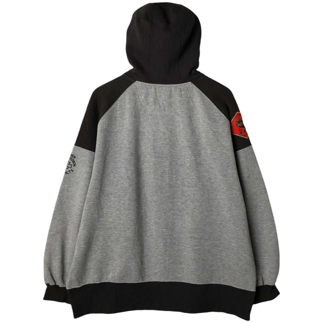 Harley-Davidson Two-Tone Full-Zip Hoodie, Men's XL unclear gray type Vintage Second Hand