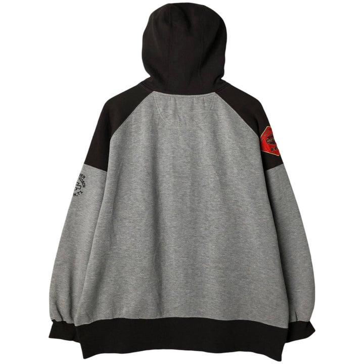 Harley-Davidson Two-Tone Full-Zip Hoodie, Men's XL unclear gray type Vintage Second Hand