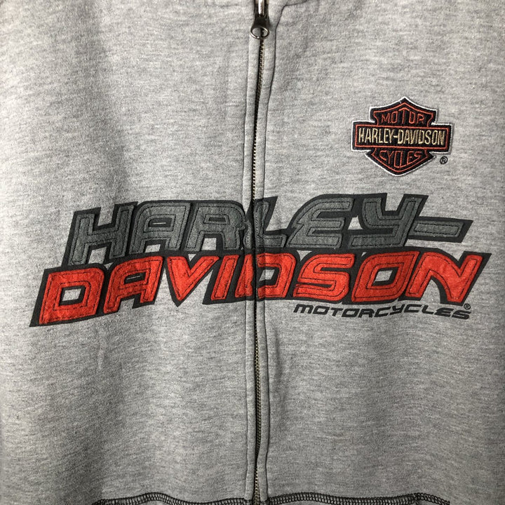 Harley-Davidson Two-Tone Full-Zip Hoodie, Men's XL unclear gray type Vintage Second Hand