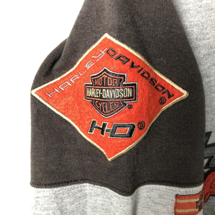 Harley-Davidson Two-Tone Full-Zip Hoodie, Men's XL unclear gray type Vintage Second Hand