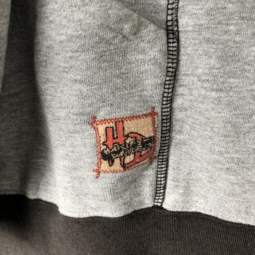 Harley-Davidson Two-Tone Full-Zip Hoodie, Men's XL unclear gray type Vintage Second Hand