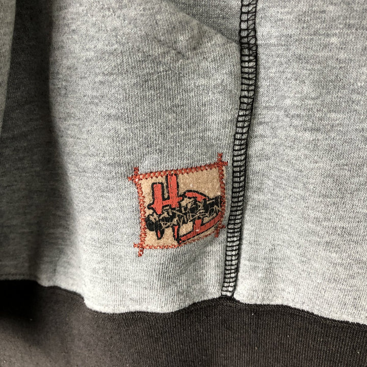 Harley-Davidson Two-Tone Full-Zip Hoodie, Men's XL unclear gray type Vintage Second Hand