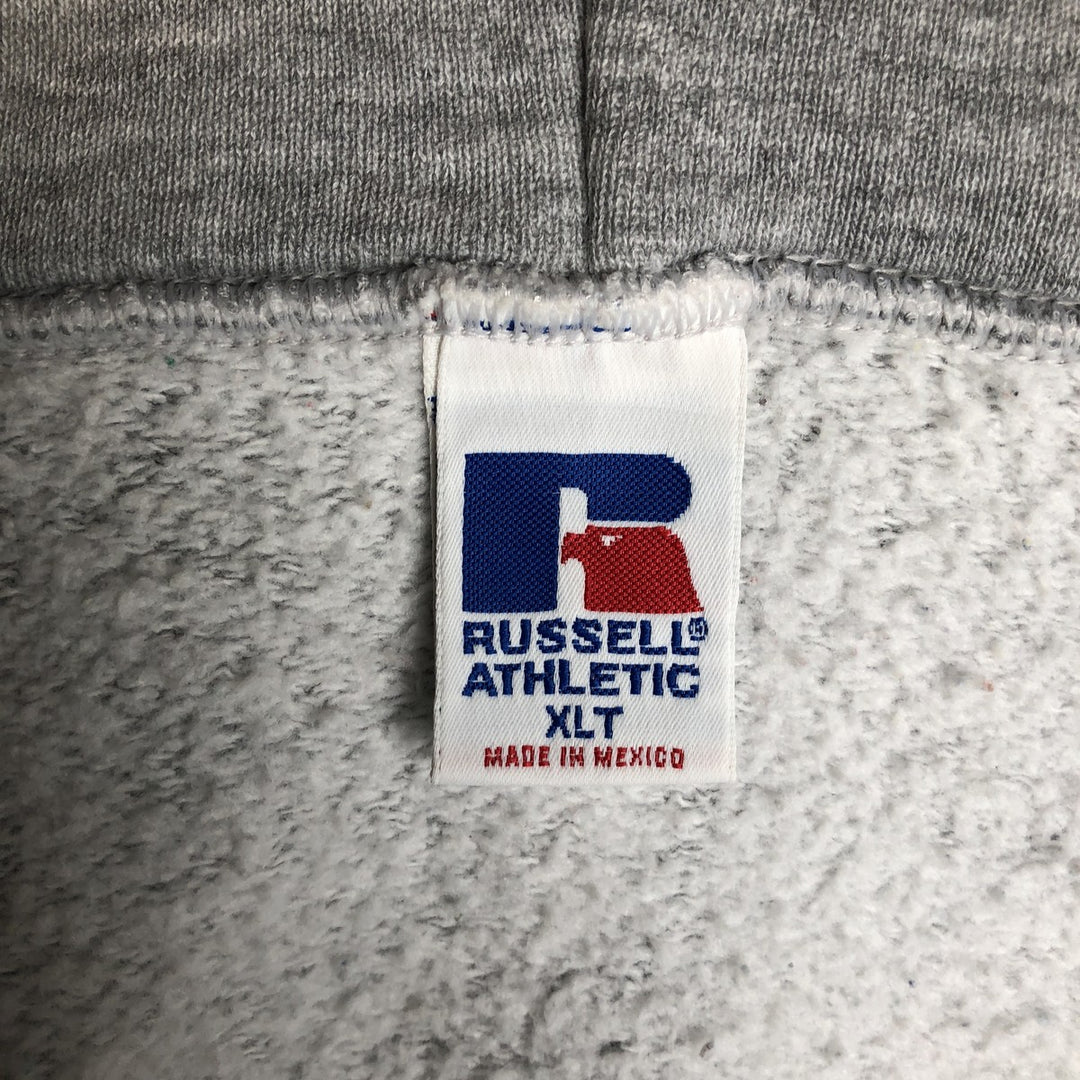 Vintage 90'S Russell Athletic full-zip sweatshirt, size XL, men's polyester gray type Vintage Second Hand