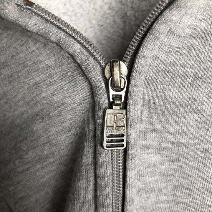 Vintage 90'S Russell Athletic full-zip sweatshirt, size XL, men's polyester gray type Vintage Second Hand