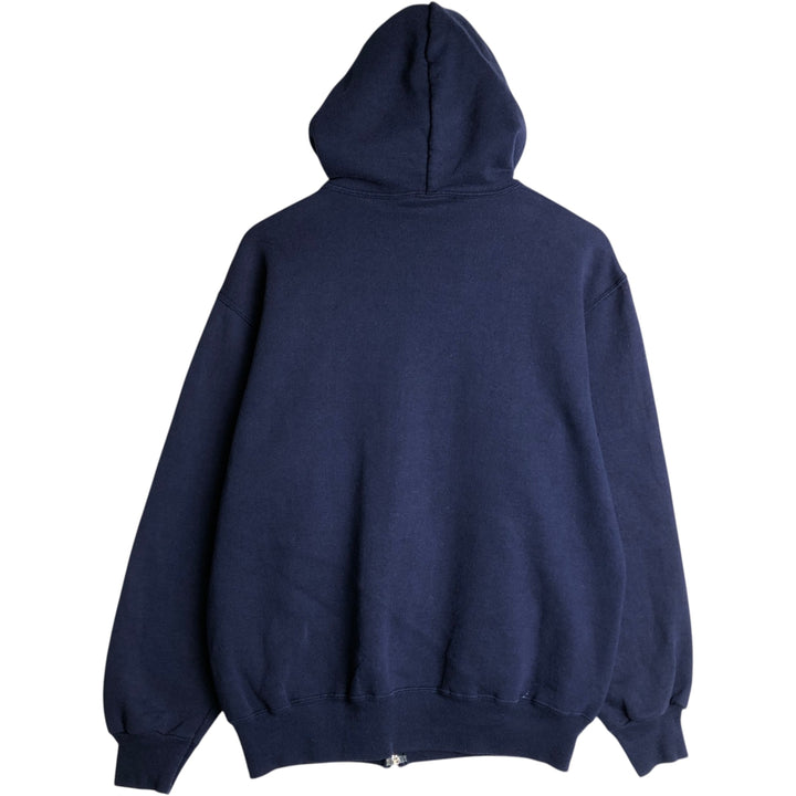 90s-00'S Russell ATHLETIC full-zip sweatshirt hoodie, made in the USA, men's size L, vintage cotton navy blue type Vintage Second Hand
