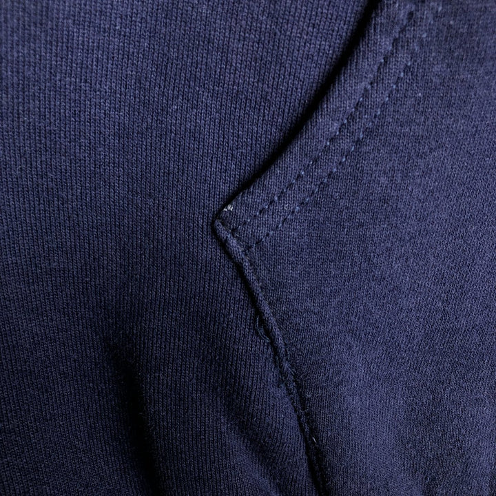 90s-00'S Russell ATHLETIC full-zip sweatshirt hoodie, made in the USA, men's size L, vintage cotton navy blue type Vintage Second Hand