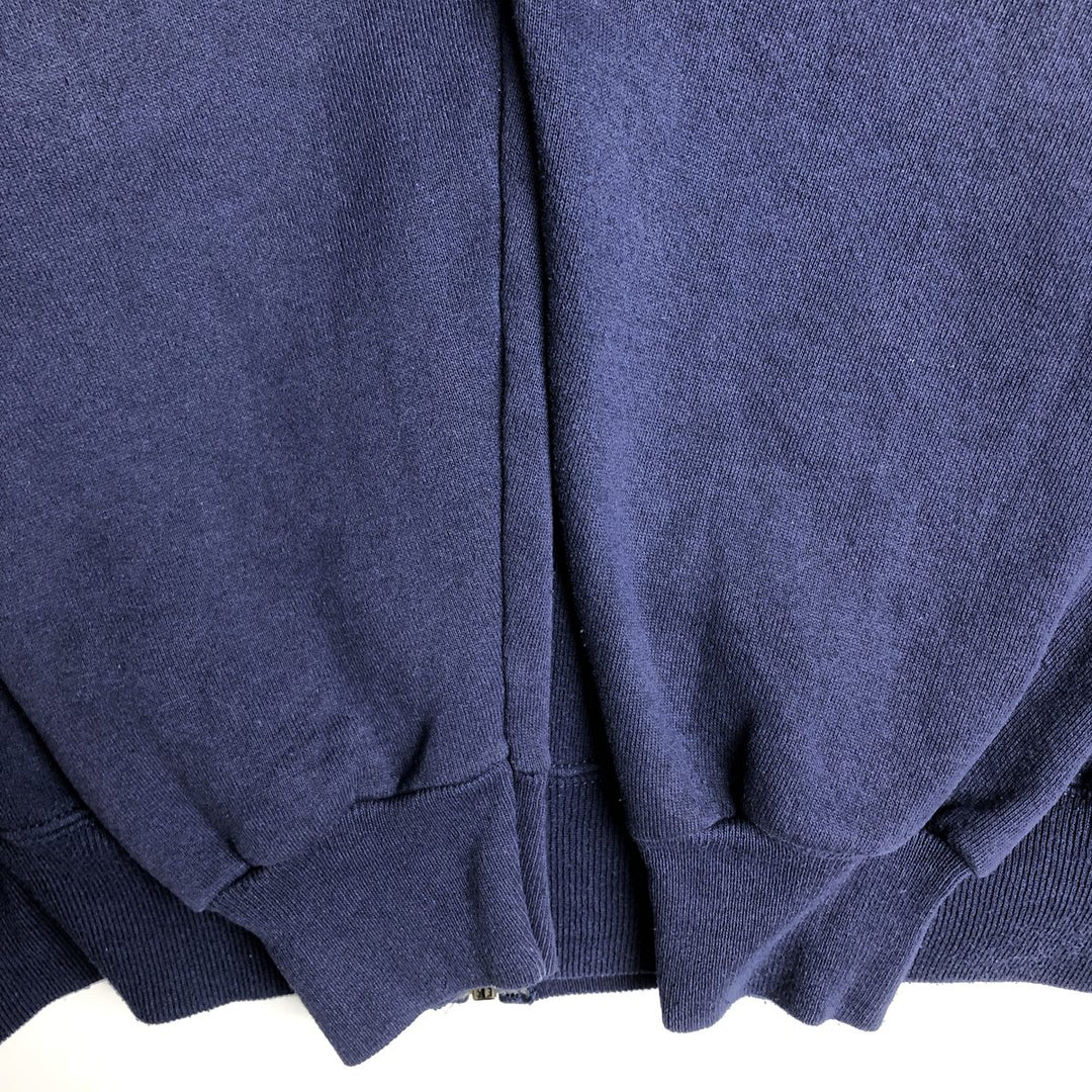 90s-00'S Russell ATHLETIC full-zip sweatshirt hoodie, made in the USA, men's size L, vintage cotton navy blue type Vintage Second Hand