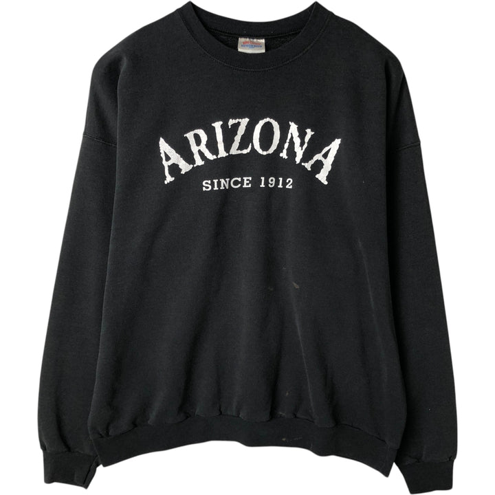 Hanes Printed Sweatshirt, Men's Size XL cotton black type Vintage Second Hand