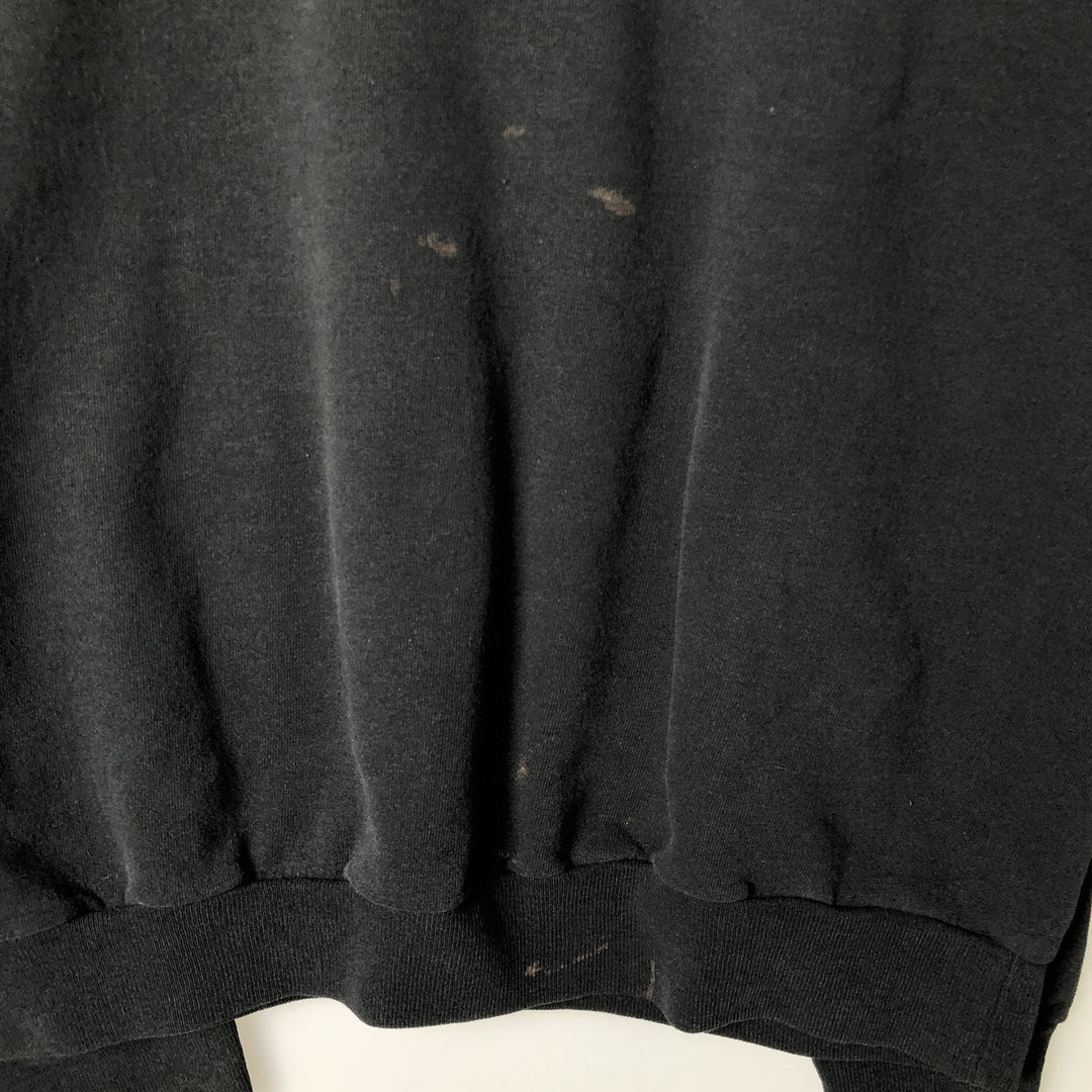 Hanes Printed Sweatshirt, Men's Size XL cotton black type Vintage Second Hand