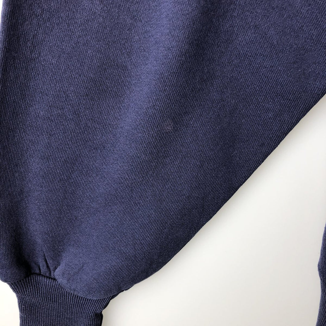 90'S Jerzees SUPER SWEATS Printed Sweatshirt, Made in USA, Men's Size L (approx.), Vintage cotton navy blue type Vintage Second Hand
