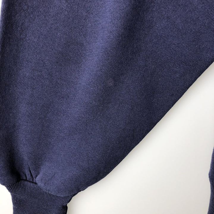 90'S Jerzees SUPER SWEATS Printed Sweatshirt, Made in USA, Men's Size L (approx.), Vintage cotton navy blue type Vintage Second Hand