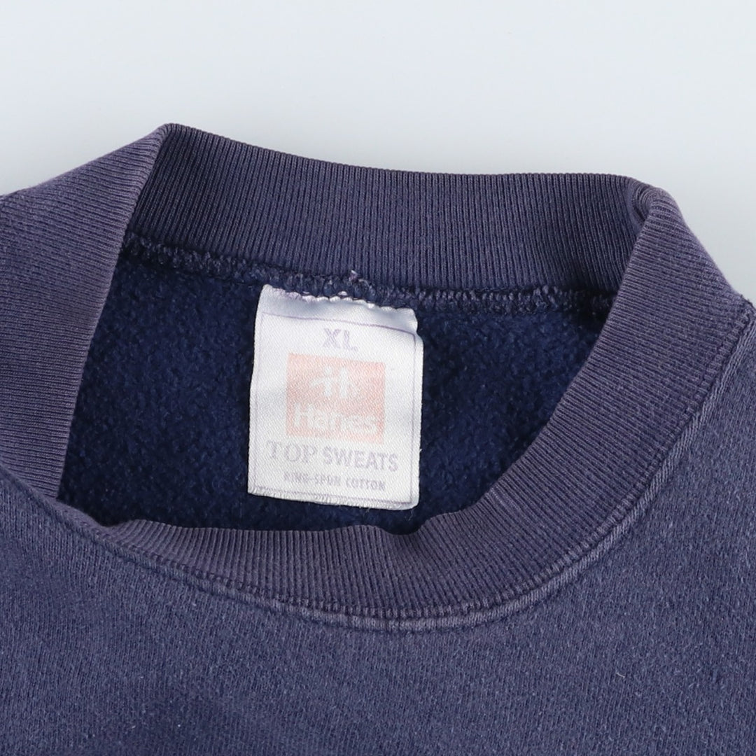 90'S Hanes TOP SWEATS Mock Neck Eiffel Tower Sweatshirt, Men's XL equivalent, Vintage cotton purple type Vintage Second Hand