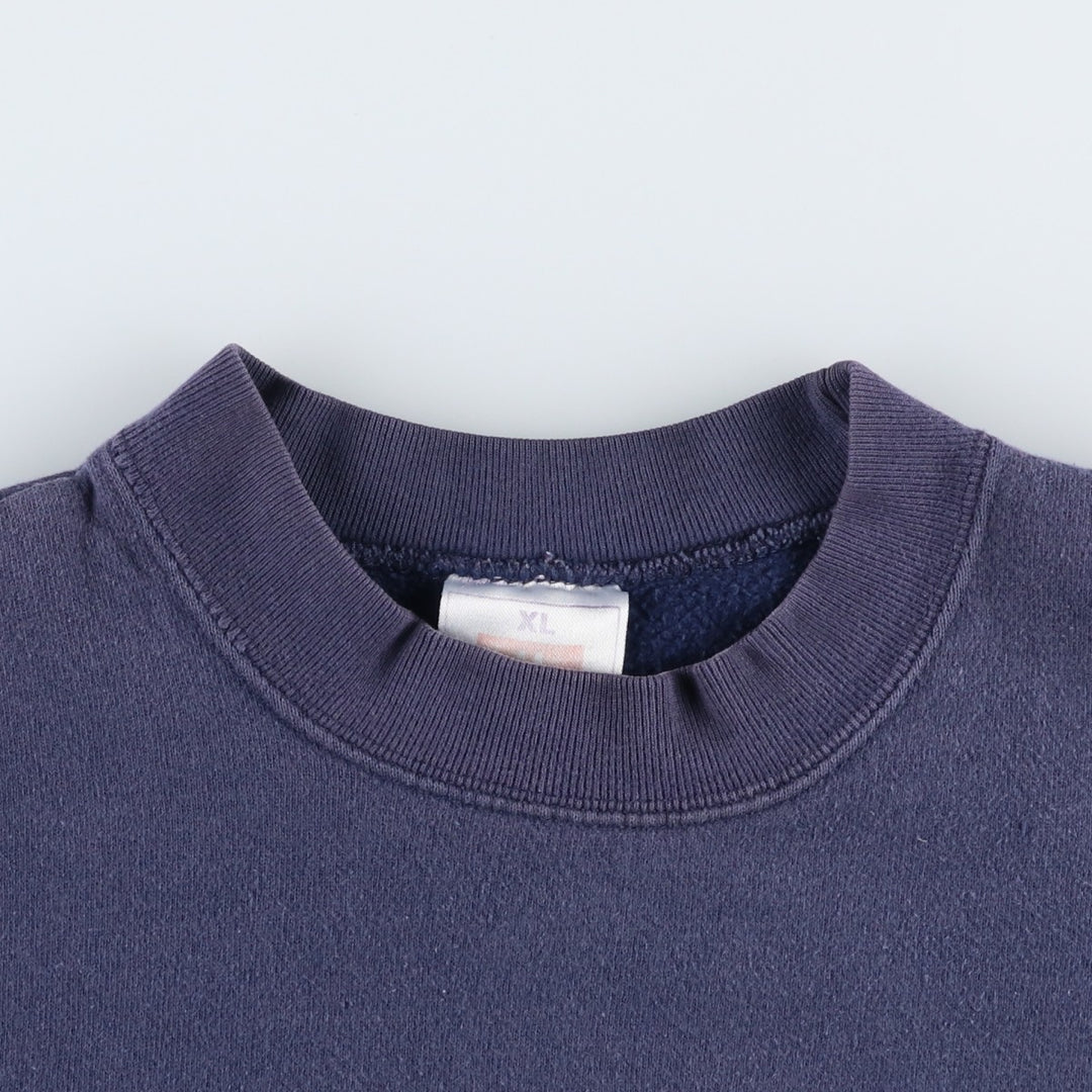 90'S Hanes TOP SWEATS Mock Neck Eiffel Tower Sweatshirt, Men's XL equivalent, Vintage cotton purple type Vintage Second Hand