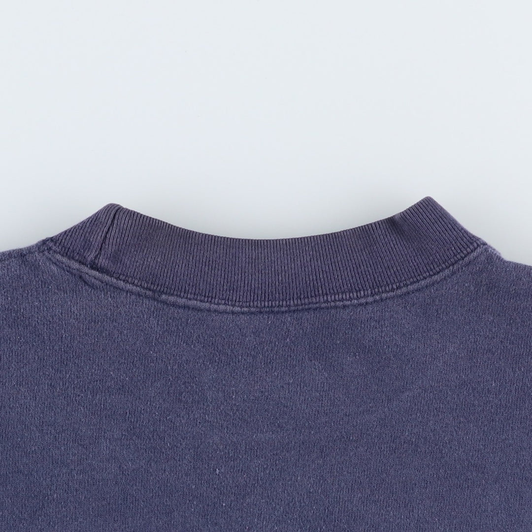 90'S Hanes TOP SWEATS Mock Neck Eiffel Tower Sweatshirt, Men's XL equivalent, Vintage cotton purple type Vintage Second Hand