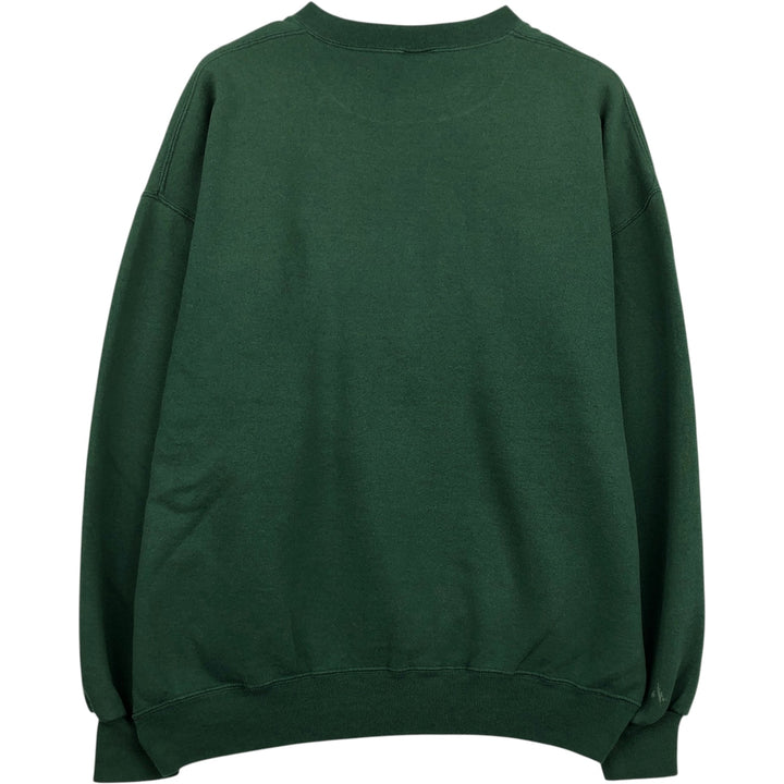 90'S Russell Athletic Print Sweatshirt, Made in USA, Men's XXL equivalent, Vintage cotton green type Vintage Second Hand