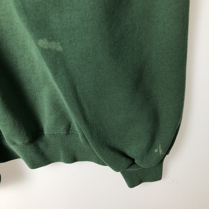 90'S Russell Athletic Print Sweatshirt, Made in USA, Men's XXL equivalent, Vintage cotton green type Vintage Second Hand