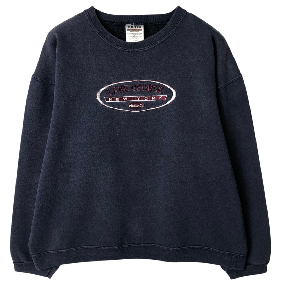 TULTEX Sweatshirt, Men's Size XL (equivalent) cotton navy blue type Vintage Second Hand