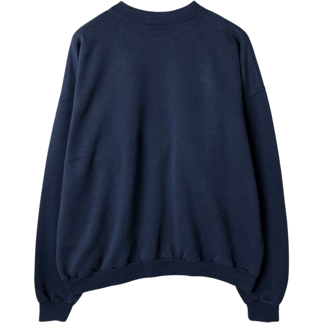 Hanes Printed Sweatshirt, Men's Size XL cotton navy blue type Vintage Second Hand