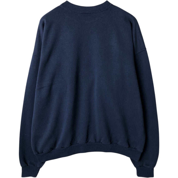 Hanes Printed Sweatshirt, Men's Size XL cotton navy blue type Vintage Second Hand