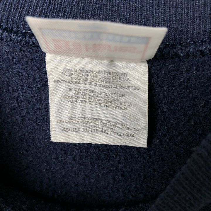 Hanes Printed Sweatshirt, Men's Size XL cotton navy blue type Vintage Second Hand
